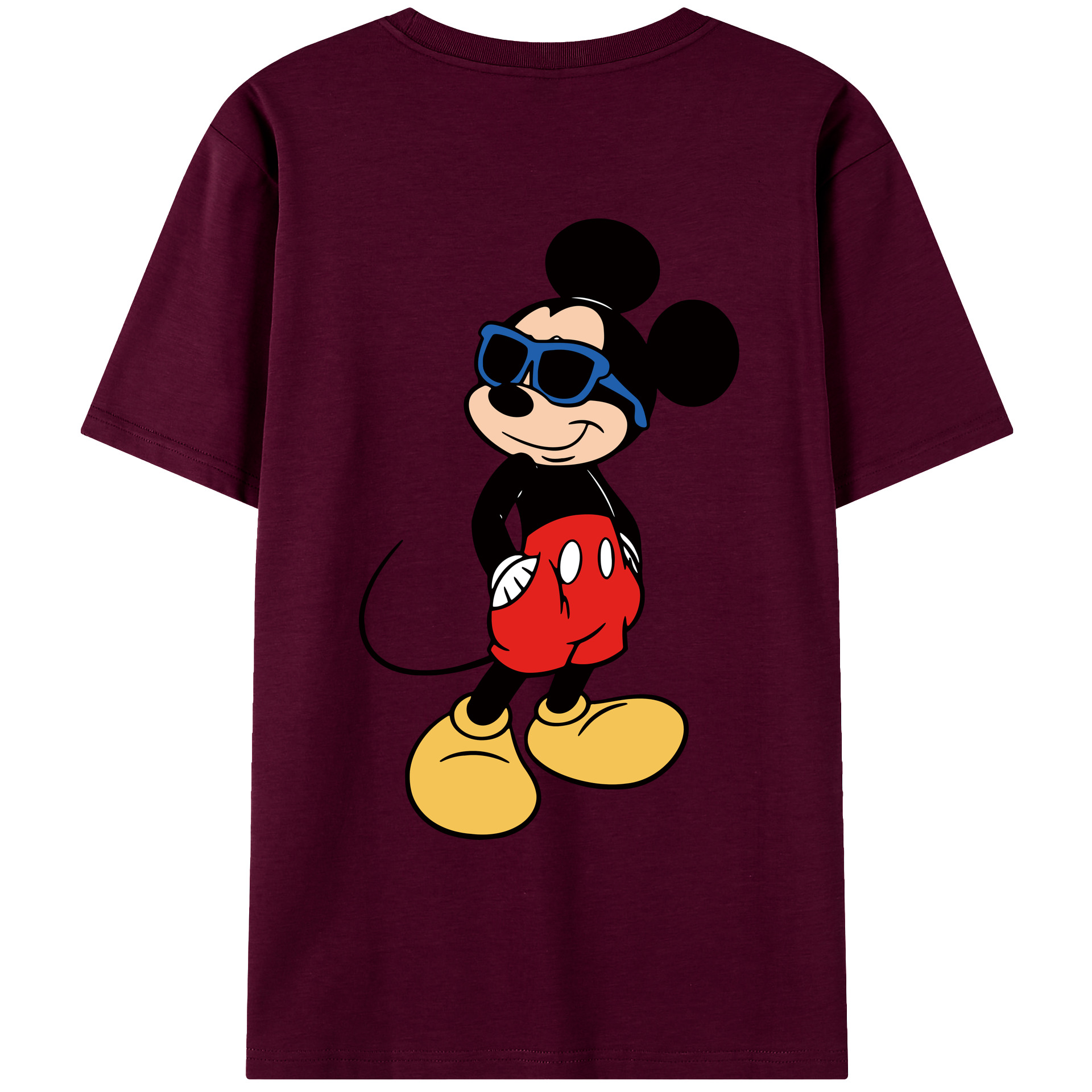 （画像用） ミッキーマウス Mickey Mouse レディース半袖Tシャツ(バックプリント)